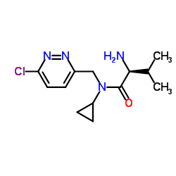 N-[(6-Chloro-3-pyridazinyl)methyl]-N-cyclopropyl-L-valinamide Structure