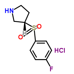 (S)-3-(4-Fluoro-benzenesulfonyl)-pyrrolidine hydrochloride结构式