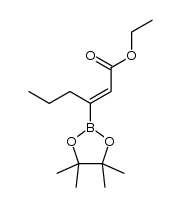 ethyl (Z)-3-(4,4,5,5-tetramethyl-1,3,2-dioxaborolan-2-yl)hex-2-enoate结构式