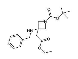Tert-Butyl 3-(Benzylamino)-3-(2-Ethoxy-2-Oxoethyl)Azetidine-1-Carboxylate Structure