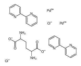 2,2'-bipyridine-alpha, alpha'-diaminoadipic acid palladium(II)结构式