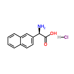 (R)-2-氨基-2-(萘-2-基)乙酸盐酸盐结构式