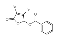2(5H)-Furanone,5-(benzoyloxy)-3,4-dibromo-结构式