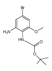 tert-butyl (2-amino-4-bromo-6-methoxyphenyl)carbamate Structure