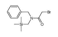 N-benzyl-2-bromo-N-(trimethylsilylmethyl)acetamide结构式