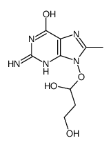 9-(1'-hydroxy-2'-(hydroxymethyl)ethoxy)methylguanine Structure
