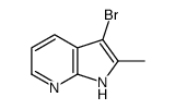 3-溴-2-甲基-1H-吡咯并[2,3-b]吡啶结构式