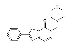 5-(morpholin-4-ylmethyl)-2-phenyl-3,3a-dihydropyrazolo[1,5-d][1,2,4]triazin-4-one结构式