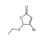 4-bromo-5-(ethylthio)furan-2(5H)-one结构式