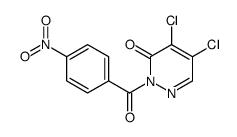 4,5-dichloro-2-(4-nitrobenzoyl)pyridazin-3-one结构式