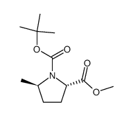 (2S,5R)-1-tert-butyl 2-methyl 5-methylpyrrolidine-1,2-dicarboxylate Structure