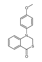 1-(4-methoxy-phenyl)-1,2-dihydro-benzo[d][1,3]thiazin-4-one Structure
