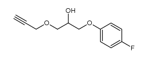 1-Propargyloxy-3-[4-fluor-phenoxy]-propanol-(2)结构式