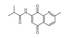 N-(2-methyl-5,8-dioxo-5,8-dihydroquinolin-7-yl)isobutyramide结构式