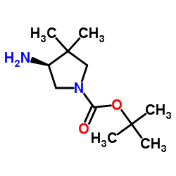 tert-Butyl (4S)-4-amino-3,3-dimethylpyrrolidine-1-carboxylate Structure