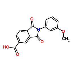 2-(3-Methoxyphenyl)-1,3-dioxo-5-isoindolinecarboxylic acid结构式