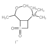 Ammonium,[2-(1-methoxyethyl)-3-thietanyl]trimethyl-, iodide, S,S-dioxide (8CI)结构式