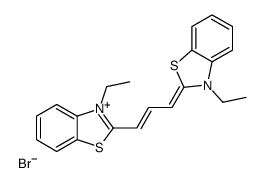 3-ethyl-2-[3-(3-ethyl-3H-benzothiazol-2-ylidene)prop-1-enyl]benzothiazolium bromide结构式