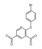 2-((4-bromophenyl)thio)-3,5-dinitropyridine Structure