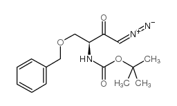 (S)-3-boc-氨基-1-二氮杂-4-苄氧基-2-丁酮结构式