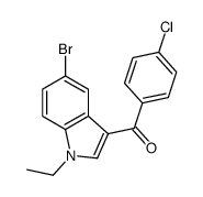 (5-bromo-1-ethylindol-3-yl)-(4-chlorophenyl)methanone结构式