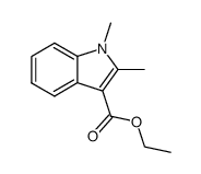 ethyl 1,2-dimethyl-1H-indole-3-carboxylate结构式