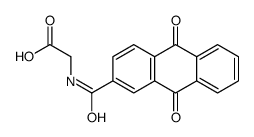 2-[(9,10-dioxoanthracene-2-carbonyl)amino]acetic acid Structure
