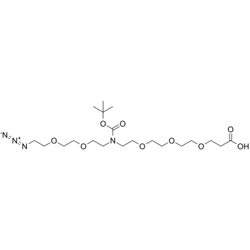 N-(Azido-PEG2)-N-Boc-PEG3-acid structure