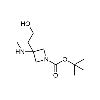 3-(2-羟乙基)-3-(甲基氨基)氮杂环丁烷-1-羧酸叔丁酯结构式
