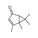 1,2,6,6-Tetramethyl-bicyclo(3.1.0)hexen-(2)-on-(4)结构式