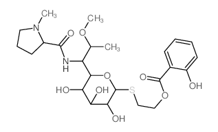 D-erythro-a-D-galacto-Octopyranoside,2-[(2-hydroxybenzoyl)oxy]ethyl6,8-dideoxy-7-O-methyl-6-[[[(2S)-1-methyl-2-pyrrolidinyl]carbonyl]amino]-1-thio- picture