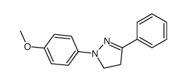 2-(4-methoxyphenyl)-5-phenyl-3,4-dihydropyrazole结构式