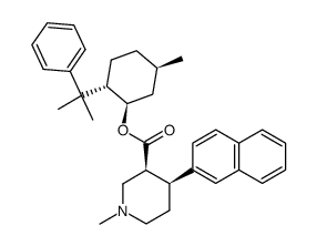 (2S,5R)-5-methyl-2-(1-methyl-1-phenylethyl)cyclohexyl (3R,4S)-1-methyl-4-(2-naphthyl)piperidine-3-carboxylate结构式