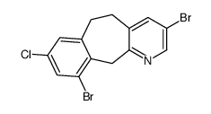 3,10-DIBROMO-8-CHLORO-6,11-DIHYDRO-5H-BENZO[5,6]CYCLOHEPTA[1,2-B]PYRIDINE structure