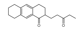 1-Oxo-2-(3'-oxopentyl)-1,2,3,4,5,6,8-octahydroanthracen结构式