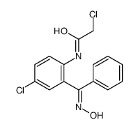 (E)-2-chloro-N-[4-chloro-2-[(hydroxyimino)phenylmethyl]phenyl]acetamide结构式