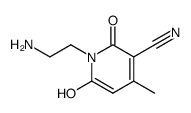 1-(2'-aminoethyl)-3-cyano-4-methyl-6-hydroxy-2-pyridone结构式