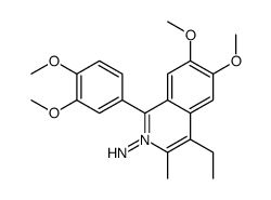 1-(3,4-Dimethoxyphenyl)-4-ethyl-6,7-dimethoxy-3-methylisoquinolin-2-ium-2-amine anion结构式