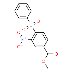 METHYL 3-NITRO-4-(PHENYLSULFONYL)BENZENECARBOXYLATE结构式