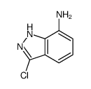3-氯-1H-吲唑-7-胺结构式