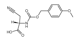 (S)-3-cyano-2-((((4-methoxybenzyl)oxy)carbonyl)amino)propanoic acid结构式