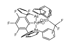 trans-[Pd(C6F5)(OTf)(AsPh3)2] Structure