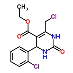 Ethyl6-(chloromethyl)-4-(2-chlorophenyl)-2-oxo-1,2,3,4-tetrahydropyrimidine-5-carboxylate结构式