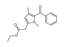 ethyl 2-(5-benzoyl-1,4-dimethylpyrrol-2-yl)acetate结构式