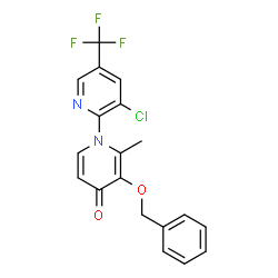 3-(BENZYLOXY)-1-[3-CHLORO-5-(TRIFLUOROMETHYL)-2-PYRIDINYL]-2-METHYL-4(1H)-PYRIDINONE structure