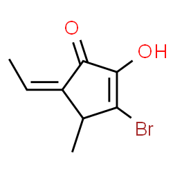2-Cyclopenten-1-one, 3-bromo-5-ethylidene-2-hydroxy-4-methyl-, (5Z)- (9CI)结构式