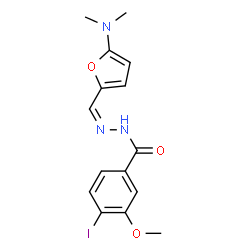 Benzoic acid,4-iodo-3-methoxy-,[[5-(dimethylamino)-2-furanyl]methylene]hydrazide (9CI) structure
