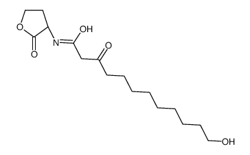 12-hydroxy-3-oxo-N-[(3S)-2-oxooxolan-3-yl]dodecanamide结构式