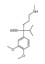 (2S)-2-(3,4-dimethoxyphenyl)-5-(methylamino)-2-propan-2-ylpentanenitrile Structure