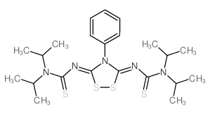 Thiourea, N,N''-(4-phenyl-1,2,4-dithiazolidine-3,5-diylidene)bis[N',N'-bis(1-methylethyl)- (en)结构式